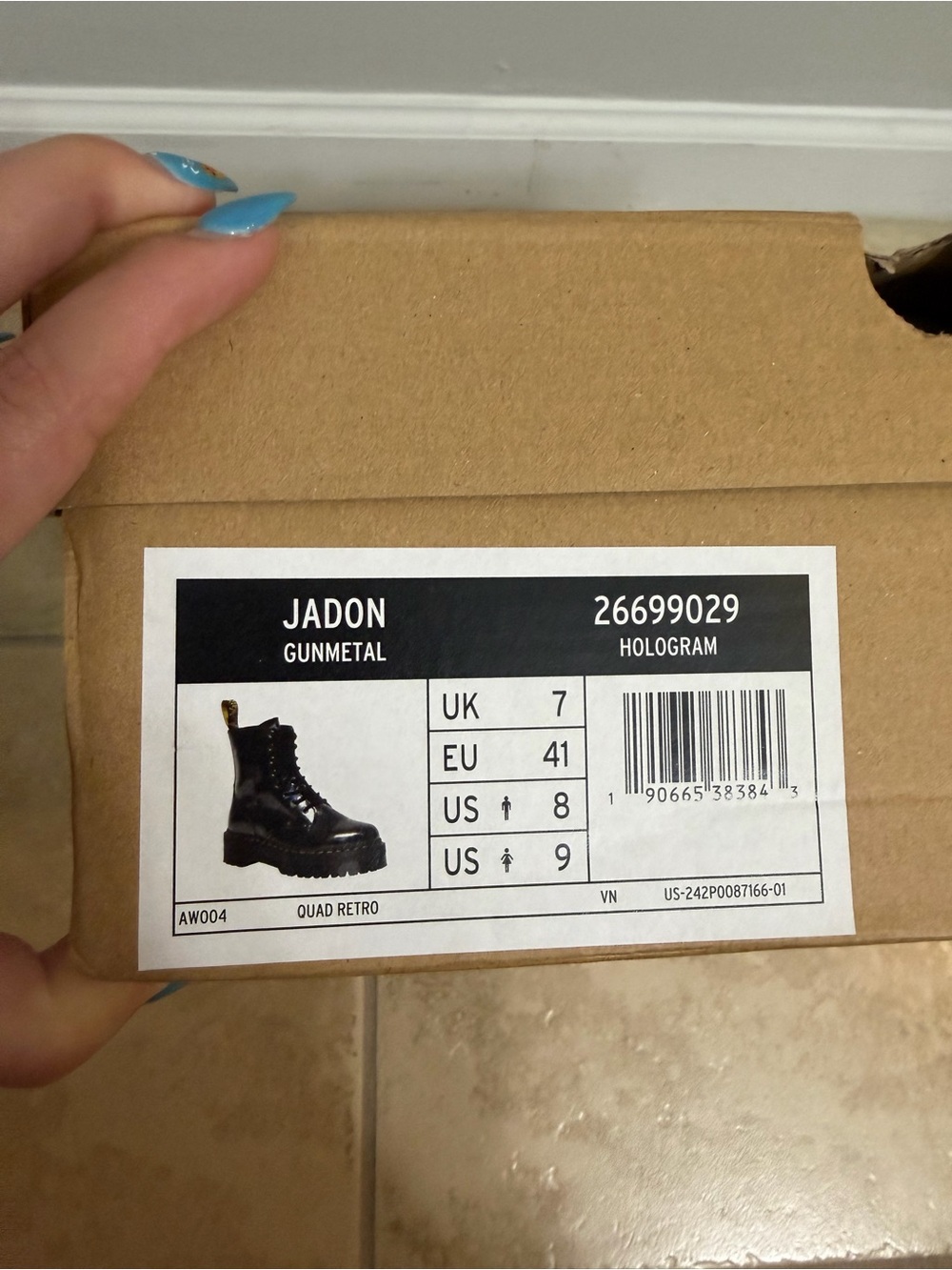 NWT Dr. Martens Jadon Gunmetal Hologram - Picture 6 of 6